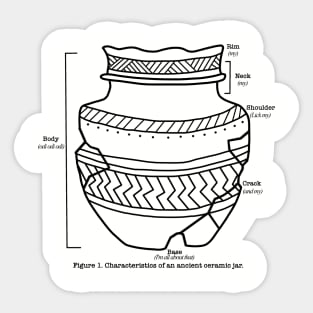 Characteristics of an Ancient Jar (Humor) Sticker